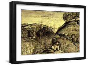 Valley Thick with Corn, 19th Century-Samuel Palmer-Framed Giclee Print