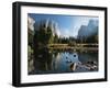 Valley View of El Capitan, Cathedral Rock, Merced River in Yosemite National Park, California, USA-Dee Ann Pederson-Framed Photographic Print