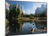 Valley View of El Capitan, Cathedral Rock, Merced River in Yosemite National Park, California, USA-Dee Ann Pederson-Mounted Photographic Print