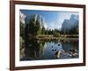 Valley View of El Capitan, Cathedral Rock, Merced River in Yosemite National Park, California, USA-Dee Ann Pederson-Framed Photographic Print