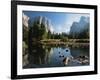 Valley View of El Capitan, Cathedral Rock, Merced River in Yosemite National Park, California, USA-Dee Ann Pederson-Framed Photographic Print