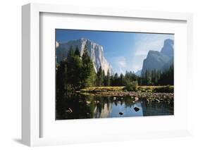 Valley View of El Capitan, Cathedral Rock, Merced River in Yosemite National Park, California, USA-Dee Ann Pederson-Framed Photographic Print