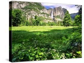 Valley View Of The Yosemite Fall, California-George Oze-Stretched Canvas