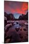 Valley View Sunset and The Red Veil, Yosemite National Park-Vincent James-Mounted Photographic Print