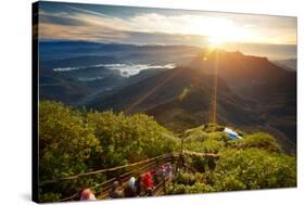 Valley View with Villages and Mountains at Sunrise. View from Adam's Peak, Sri Lanka-Dudarev Mikhail-Stretched Canvas