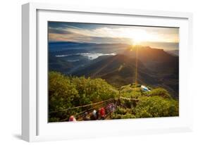 Valley View with Villages and Mountains at Sunrise. View from Adam's Peak, Sri Lanka-Dudarev Mikhail-Framed Photographic Print