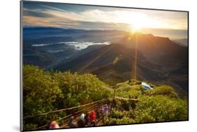 Valley View with Villages and Mountains at Sunrise. View from Adam's Peak, Sri Lanka-Dudarev Mikhail-Mounted Photographic Print