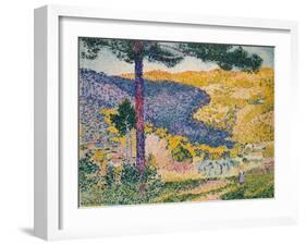 Valley with Fir (Shade on the Mountain), 1909-Henri-Edmond Cross-Framed Giclee Print