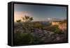 Valleys Below Pai Inacio in Chapada Diamantina National Park in Bahia State at Sunset-Alex Saberi-Framed Stretched Canvas