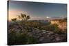 Valleys Below Pai Inacio in Chapada Diamantina National Park in Bahia State at Sunset-Alex Saberi-Stretched Canvas