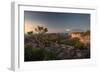 Valleys Below Pai Inacio in Chapada Diamantina National Park in Bahia State at Sunset-Alex Saberi-Framed Photographic Print