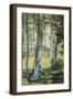 Vallospoli, Woman in Woods-Giovanni Fattori-Framed Giclee Print