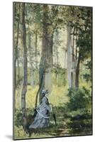 Vallospoli, Woman in Woods-Giovanni Fattori-Mounted Giclee Print