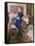 Vallotton and Misia in the Dining Room at Rue Saint-Florentin-Édouard Vuillard-Framed Stretched Canvas