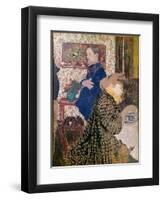 Vallotton and Misia in the Dining Room at Rue Saint-Florentin-Édouard Vuillard-Framed Giclee Print