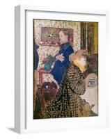 Vallotton and Misia in the Dining Room at Rue Saint-Florentin-Édouard Vuillard-Framed Giclee Print