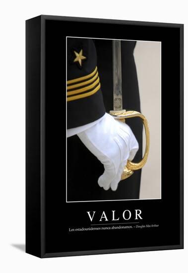 Valor. Cita Inspiradora Y Póster Motivacional-null-Framed Stretched Canvas