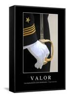 Valor. Cita Inspiradora Y Póster Motivacional-null-Framed Stretched Canvas