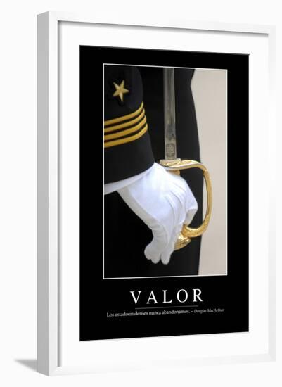 Valor. Cita Inspiradora Y Póster Motivacional-null-Framed Photographic Print