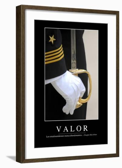 Valor. Cita Inspiradora Y Póster Motivacional-null-Framed Photographic Print