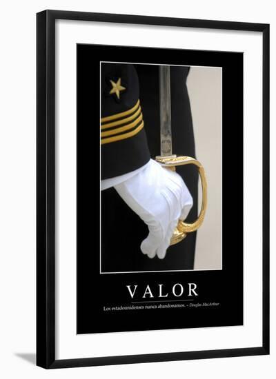 Valor. Cita Inspiradora Y Póster Motivacional-null-Framed Photographic Print