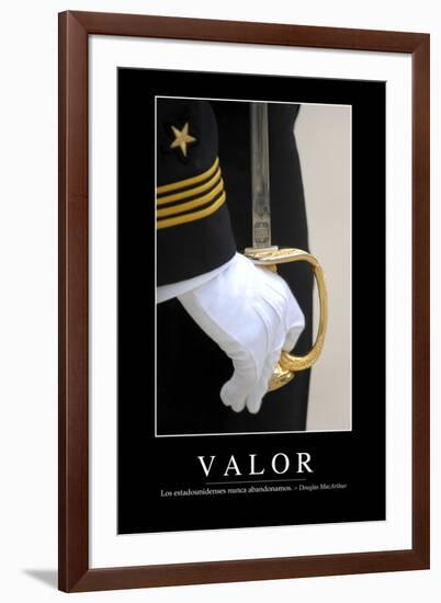 Valor. Cita Inspiradora Y Póster Motivacional-null-Framed Photographic Print