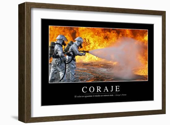 Valor. Cita Inspiradora Y Póster Motivacional-null-Framed Photographic Print