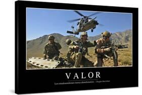 Valor. Cita Inspiradora Y Póster Motivacional-null-Stretched Canvas