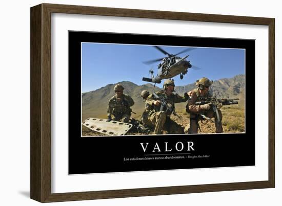 Valor. Cita Inspiradora Y Póster Motivacional-null-Framed Photographic Print