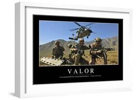 Valor. Cita Inspiradora Y Póster Motivacional-null-Framed Photographic Print