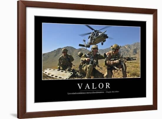 Valor. Cita Inspiradora Y Póster Motivacional-null-Framed Photographic Print