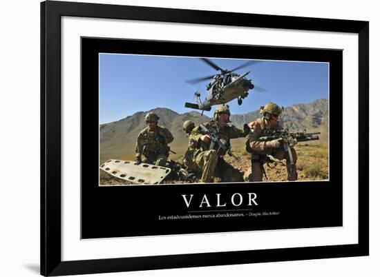 Valor. Cita Inspiradora Y Póster Motivacional-null-Framed Photographic Print