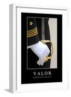 Valor: Inspirational Quote and Motivational Poster-null-Framed Photographic Print