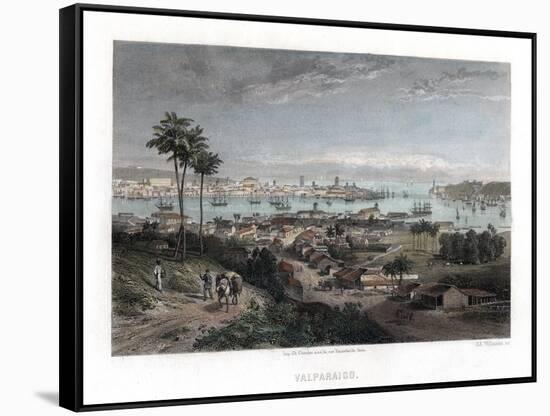 Valparaiso, Chile, 1840-Edward Willmann-Framed Stretched Canvas