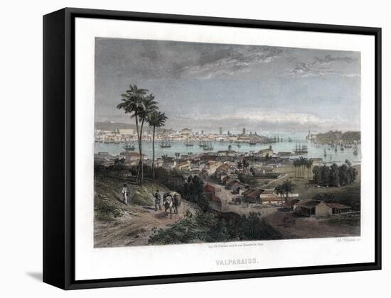 Valparaiso, Chile, 1840-Edward Willmann-Framed Stretched Canvas