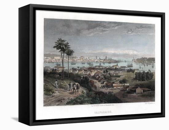 Valparaiso, Chile, 1840-Edward Willmann-Framed Stretched Canvas