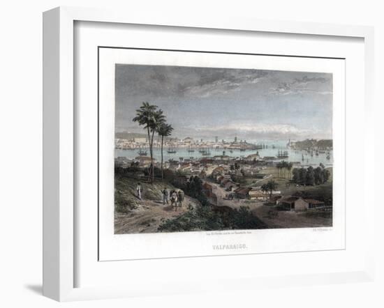 Valparaiso, Chile, 1840-Edward Willmann-Framed Giclee Print