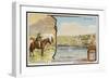 Valparaiso: Chilean Horseman (Left) and the Port (Right)-null-Framed Art Print