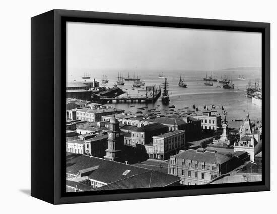 Valparaiso Harbour-null-Framed Stretched Canvas