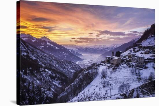 Valtellina, Campo Tartano Village, Lombardy, Italy-ClickAlps-Stretched Canvas