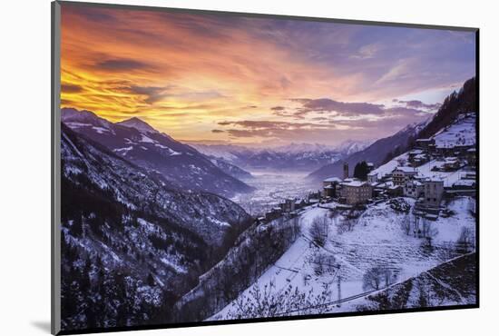 Valtellina, Campo Tartano Village, Lombardy, Italy-ClickAlps-Mounted Photographic Print