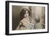 Vamp Girl with Doll-null-Framed Art Print