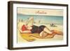 Vamp on the Beach in Avalon-null-Framed Art Print