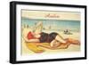 Vamp on the Beach in Avalon-null-Framed Art Print