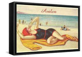 Vamp on the Beach in Avalon-null-Framed Stretched Canvas
