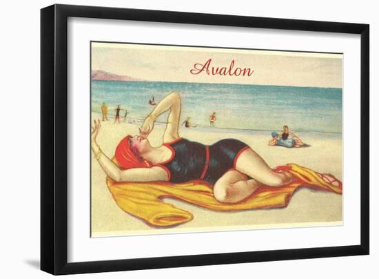 Vamp on the Beach in Avalon-null-Framed Premium Giclee Print