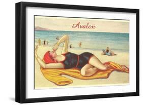 Vamp on the Beach in Avalon-null-Framed Premium Giclee Print