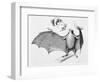 Vampire Bat (Desmodus d'Orbignyi) Caught at the Back of Darwin's House in Chile South America-R.t. Pritchett-Framed Art Print