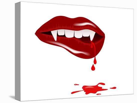 Vampire Mouth-sarininka-Stretched Canvas