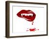 Vampire Mouth-sarininka-Framed Art Print